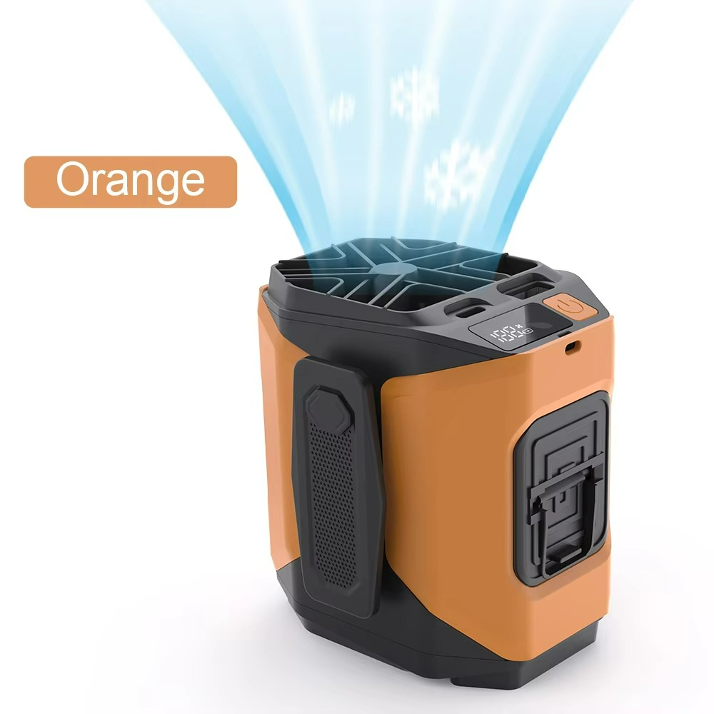 Ventilatore Portatile da Vita – Raffreddamento a Mani Libere con Power Bank Integrato e Torcia a LED
