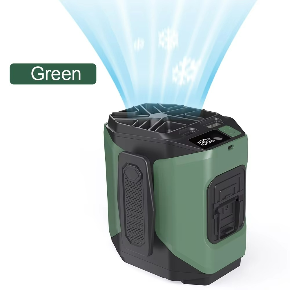 Ventilatore Portatile da Vita – Raffreddamento a Mani Libere con Power Bank Integrato e Torcia a LED