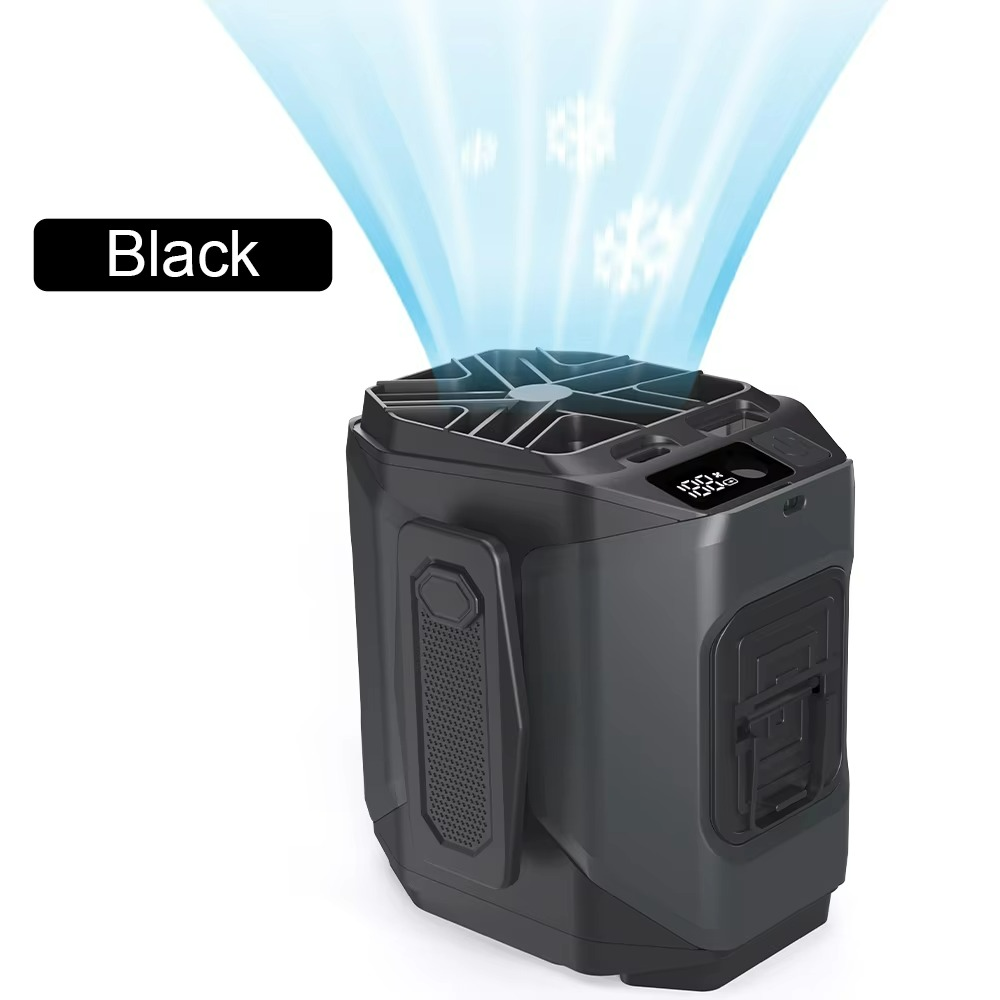 Ventilatore Portatile da Vita – Raffreddamento a Mani Libere con Power Bank Integrato e Torcia a LED