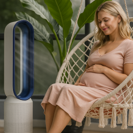 Ventilatore portatile senza pale con purificazione dell'aria e telecomando
