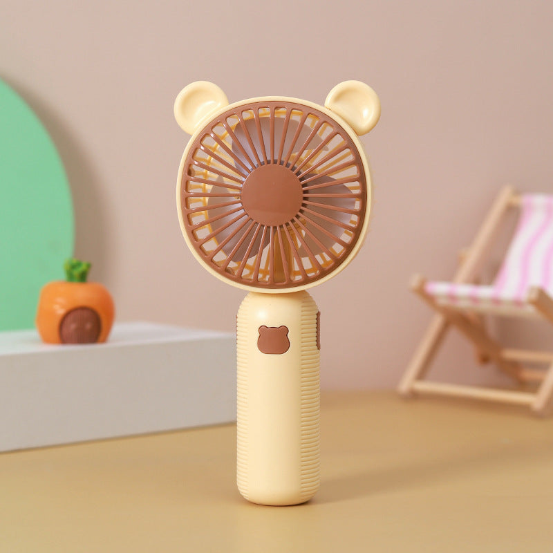Ventilatore portatile tascabile unisex con grazioso design a orsetto