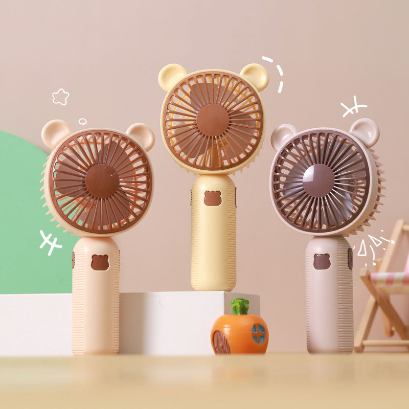 Ventilatore portatile tascabile unisex con grazioso design a orsetto