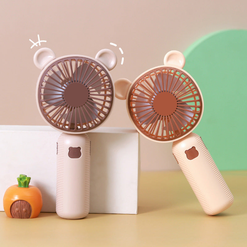 Ventilatore portatile tascabile unisex con grazioso design a orsetto