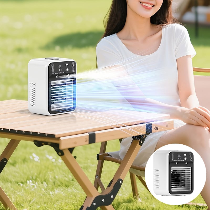 Ventilatore rinfrescante portatile 3 in 1 con nebulizzatore a 2 velocità