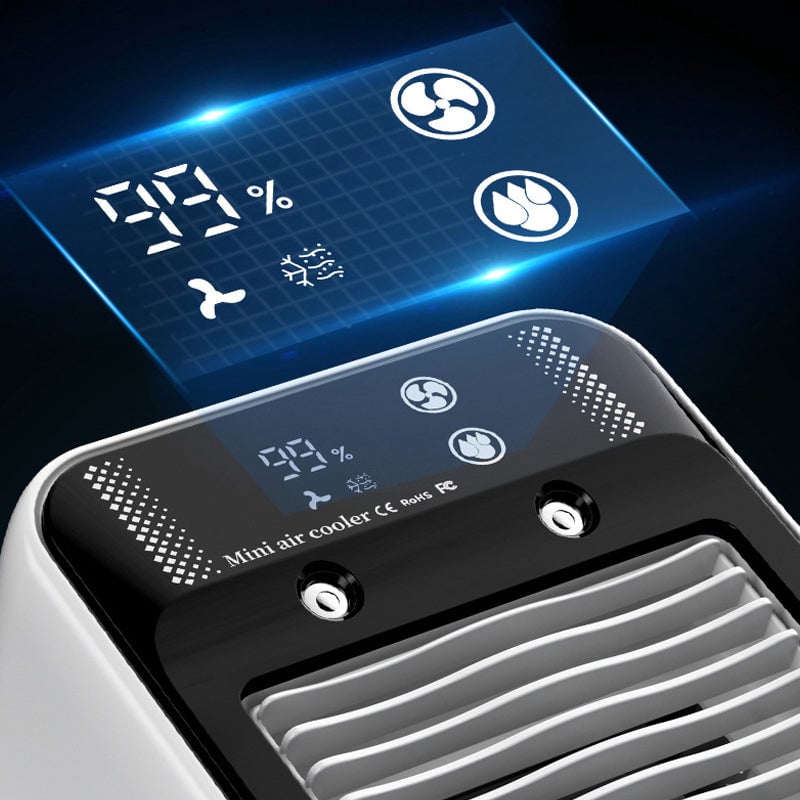 Ventilatore rinfrescante portatile 3 in 1 con nebulizzatore a 2 velocità