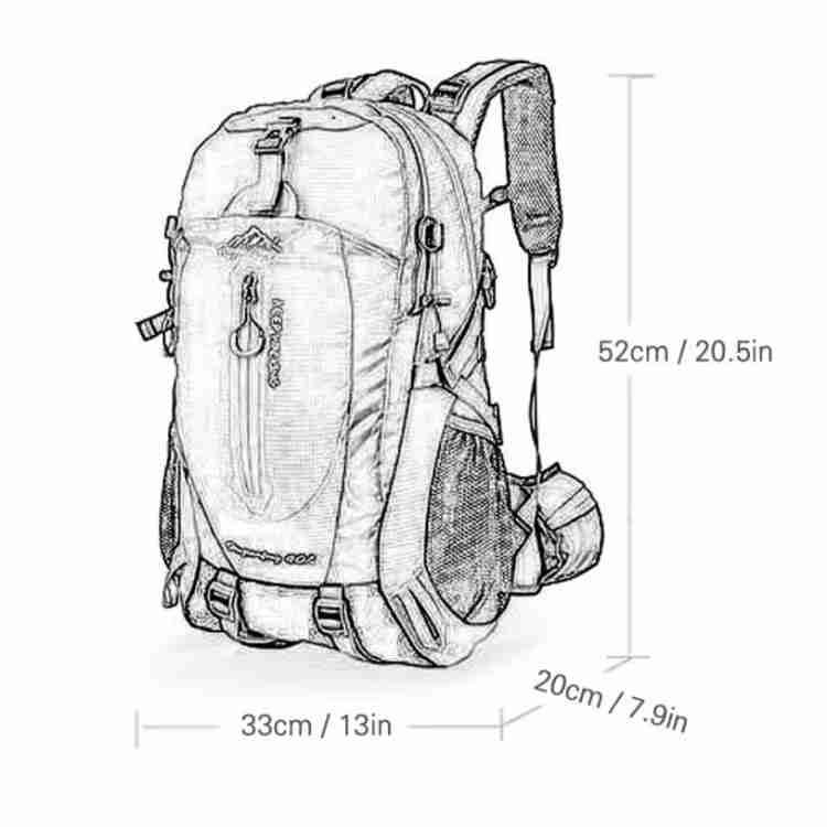Zaino da Trekking Impermeabile Unisex 40L per Attività all'Aperto