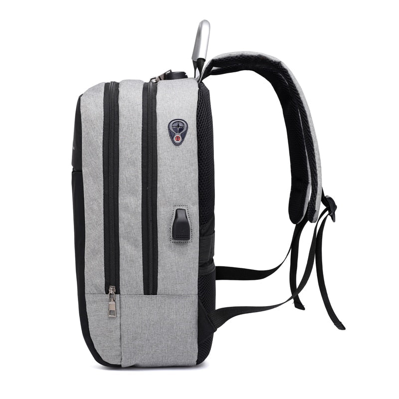 Zaino porta PC antifurto unisex con ricarica USB e cerniere nascoste