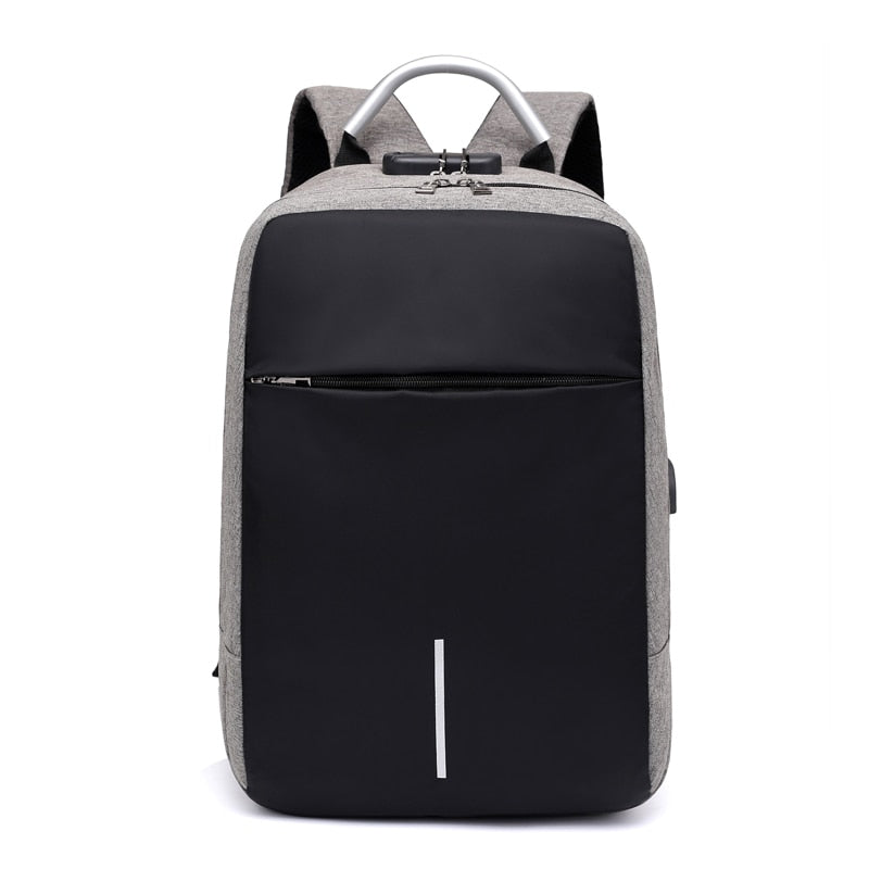 Zaino porta PC antifurto unisex con ricarica USB e cerniere nascoste