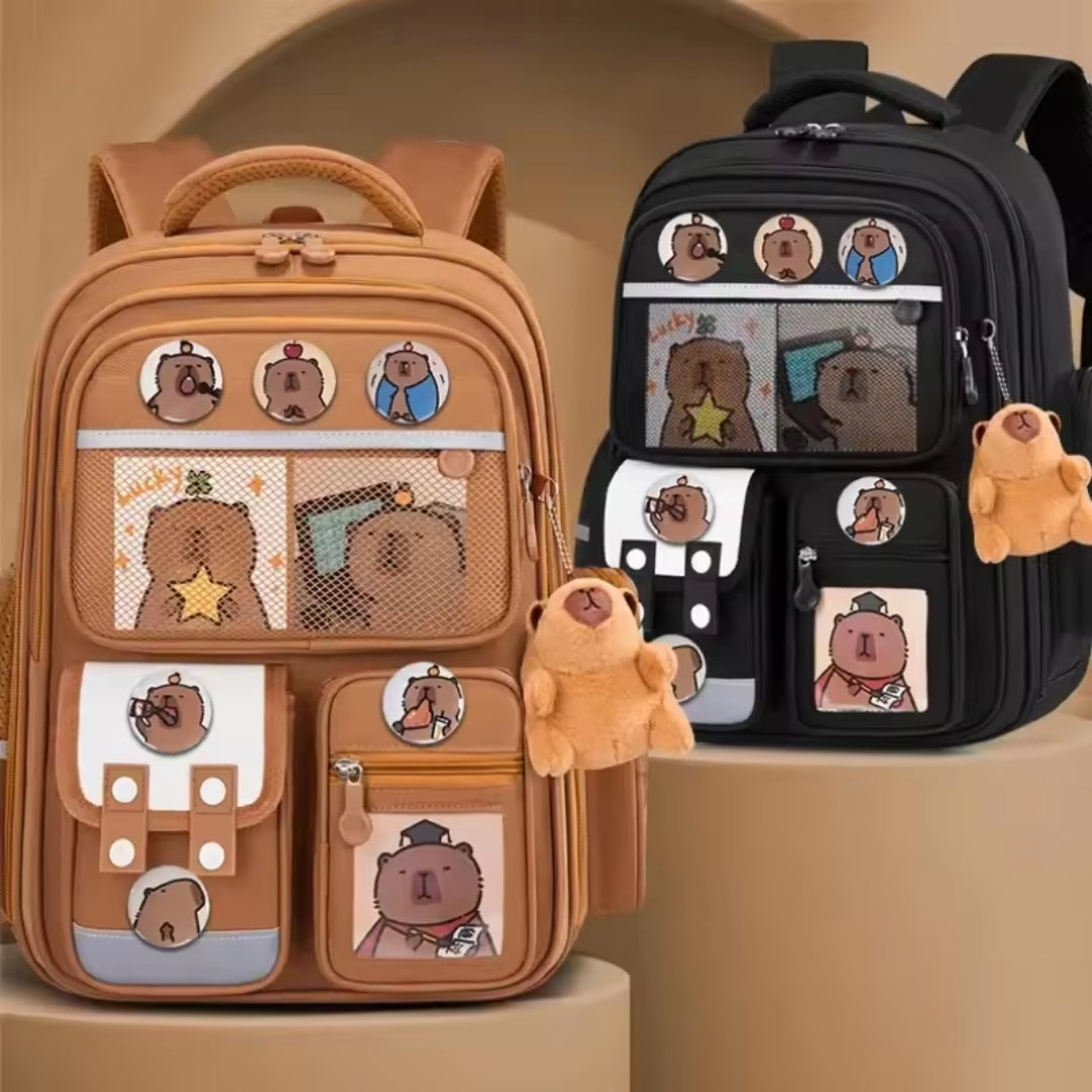Zaino Scolastico Capybara - Zaino Impermeabile di Grande Capienza