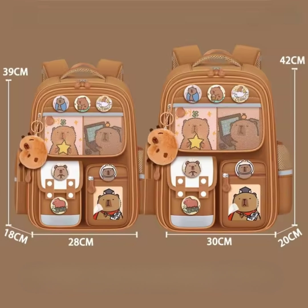 Zaino Scolastico Capybara - Zaino Impermeabile di Grande Capienza