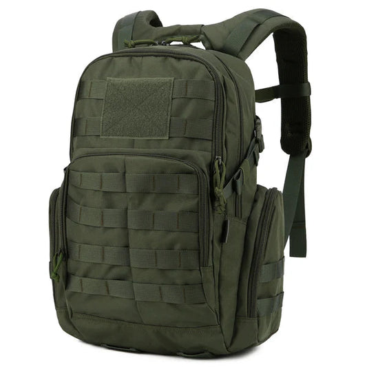 Zaino tattico 25 l - Impermeabile 600D - Sistema MOLLE e scomparto per sacca idrica - Verde, nero e kaki
